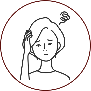眼精疲労、首肩コリ、自律神経の乱れが気になる方 イラスト
