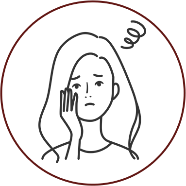 顔のたるみ・むくみ・くすみが気になる方 イラスト