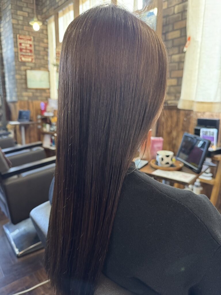 透明感　髪質改善カラー