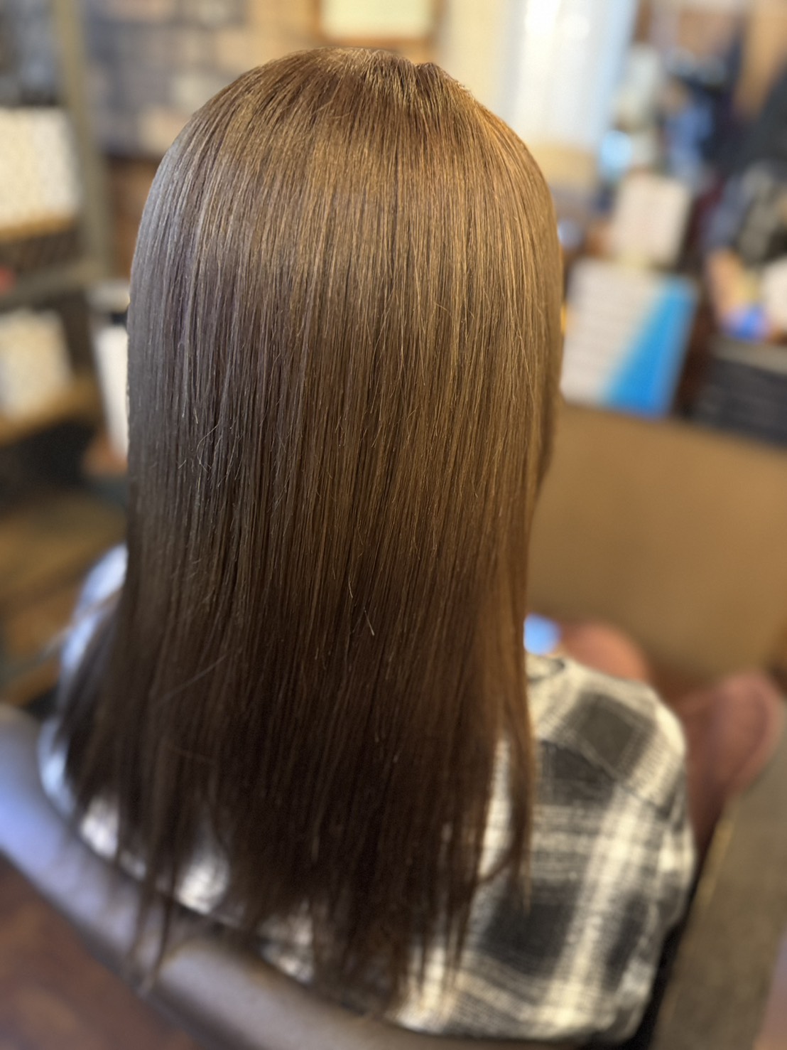 ミルボン新ヘアカラーPRETOWA（プレトワ）オリーブ実例｜赤み