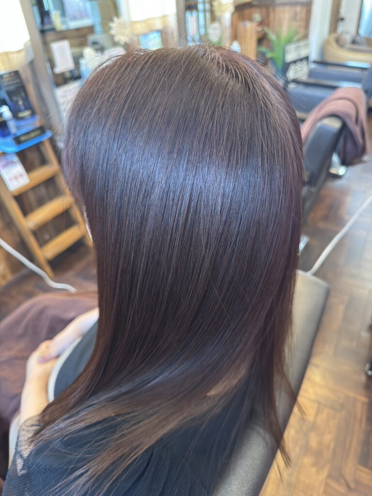 尼崎INFINITYのヘアカラーソムリエによるツヤと色持ちを考えたカラー