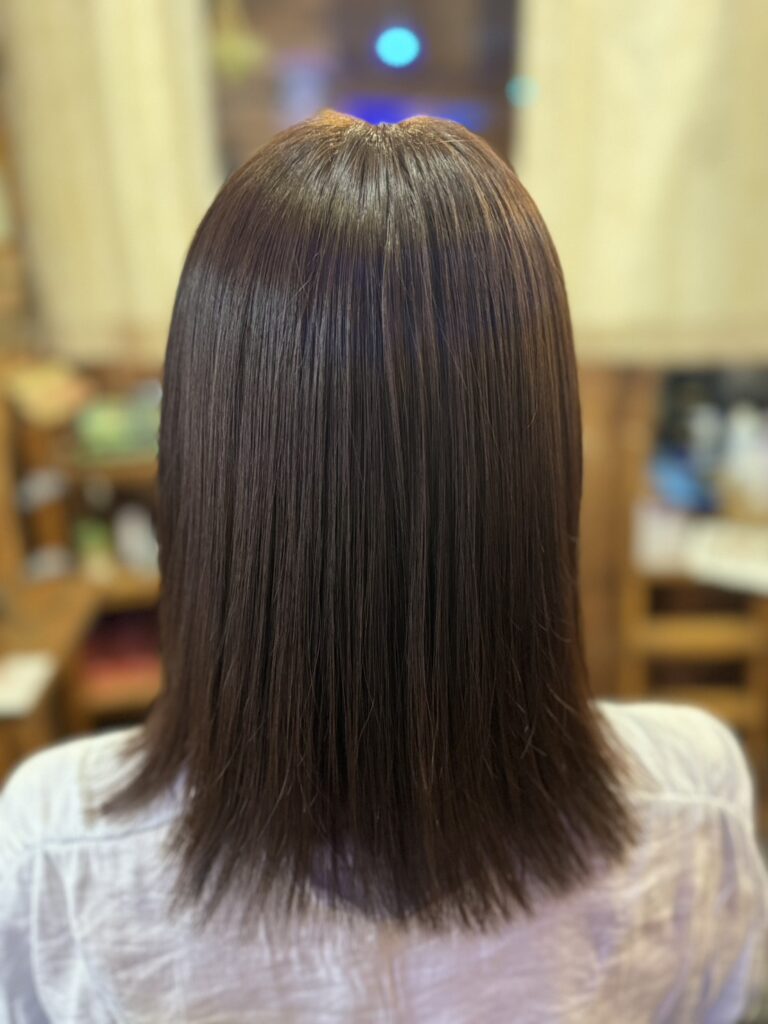 プレトワカラーのピンクとグレージュで仕上げた透明感ピンクグレージュ