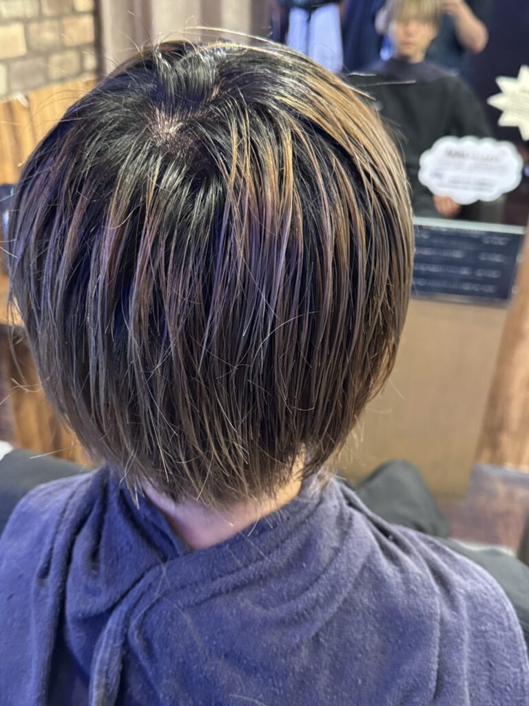 ダブルカラー前にマッシュスタイルへカットしたメンズの髪